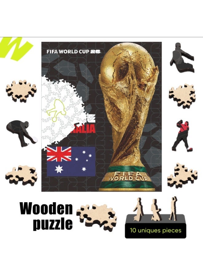 FIFA World Cup Official FIFA World Cup 2026 Wooden Puzzle – Trophy Australia | Licensed Adults Puzzle 14+ - Image 2